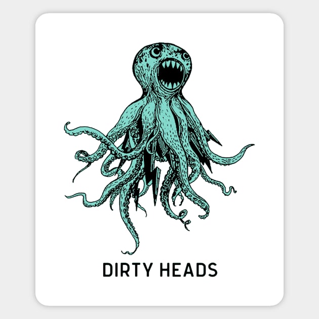 Dirty Heads Octopus Blue Magnet by MellowDoll